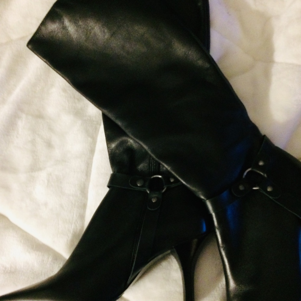 Ralph Lauren Black Bellance tall boots size 5B